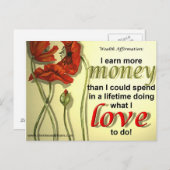 お金の断言の郵便はがき ポストカード (正面/裏面)