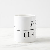 「お金の時間価値」式 コーヒーマグカップ (中央)