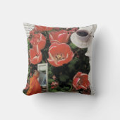 お金の朝のコーヒータイムを中断しない クッション (正面)