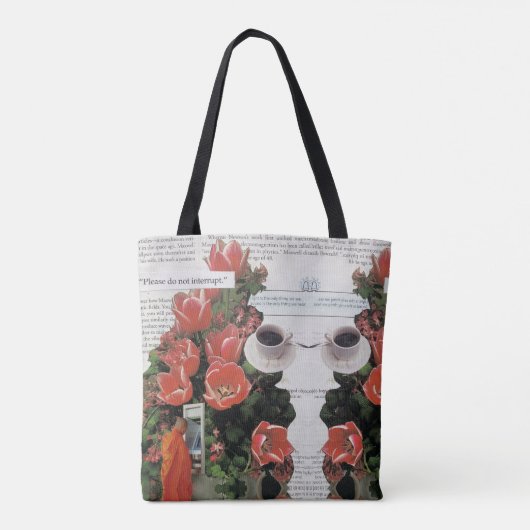 お金の朝のコーヒータイムを中断しない トートバッグ (裏面)