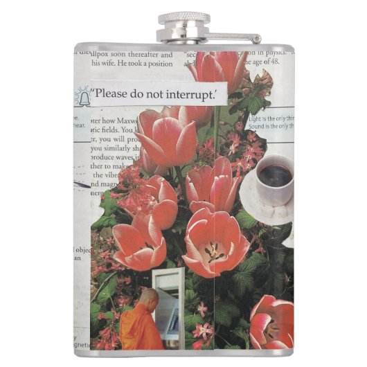 お金の朝のコーヒータイムを中断しない フラスク (裏面)