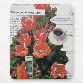 お金の朝のコーヒータイムを中断しない マウスパッド