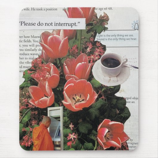 お金の朝のコーヒータイムを中断しない マウスパッド (正面)