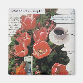 お金の朝のコーヒータイムを中断しない マグネット