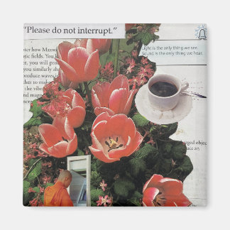 お金の朝のコーヒータイムを中断しない マグネット