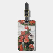 お金の朝のコーヒータイムを中断しない ラゲッジタグ (正面縦)