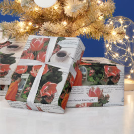 お金の朝のコーヒータイムを中断しない ラッピングペーパー