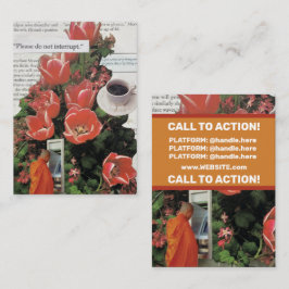 お金の朝のコーヒータイムを中断しない 名刺