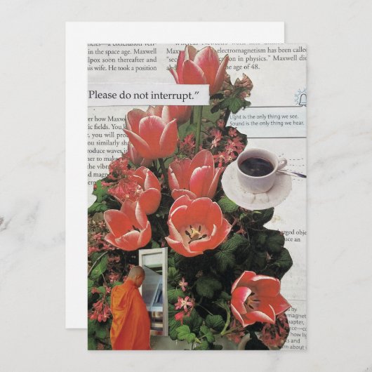 お金の朝のコーヒータイムを中断しない 招待状 (正面/裏面)