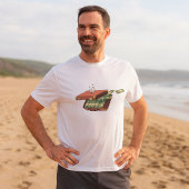 お金の束でいっぱいの漫画のスーツケース Tシャツ