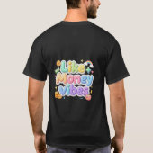 お金の様な良い波動のパスツールタイポグラフィ Tシャツ (裏面)