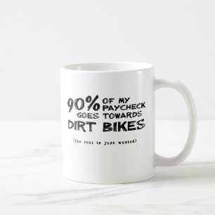 お金の無駄ダートバイクモトクロスマグカップ コーヒーマグカップ