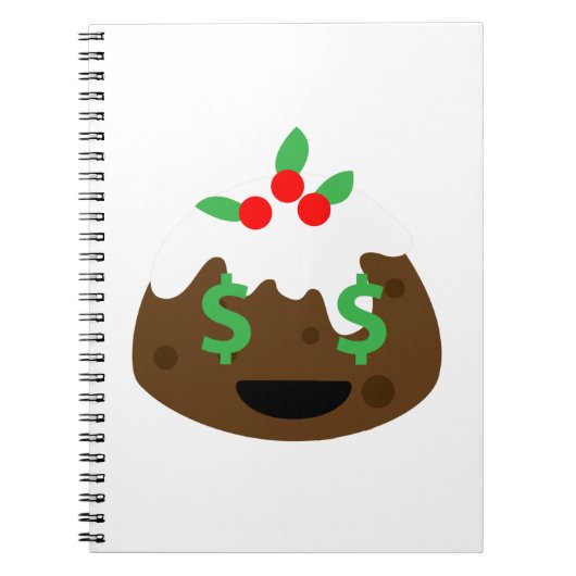 お金の目のクリスマスプリン ノートブック (正面)