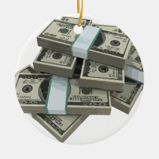 お金の積み重ね セラミックオーナメント