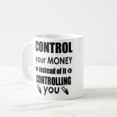 お金の管理をしよう - やる気が出る名言 マグカップ (正面左)