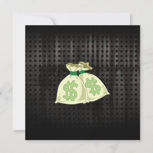 お金の袋; 無骨 招待状 (裏面)