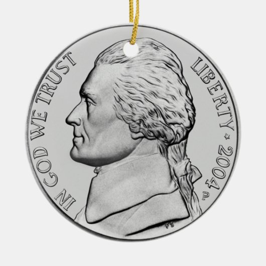 お金の装飾 セラミックオーナメント (正面)