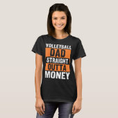 お金の達人バレーボールおやじTシャツ 面白い父 Tシャツ (正面フル)