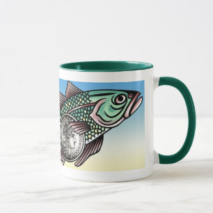 お金の魚のマグ マグカップ