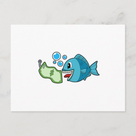 お金の魚 ポストカード (正面)