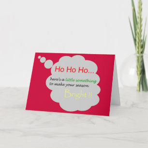 お金のHo Ho Hoクリスマスカード シーズンカード