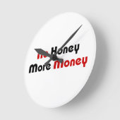 お金はもうない ラウンド壁時計 (傾斜)