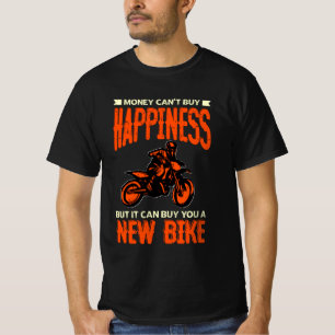 お金は幸せで買はない新しいバイク Tシャツ