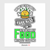 お金は幸せ買ないが、ビニールのステッカー シール (シート)