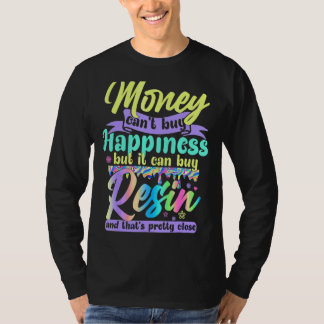 お金は幸せ買に出来ないが樹脂パイ買できる Tシャツ