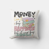 お金は幸せ買装飾用クッション クッション (正面)