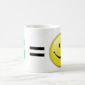 お金は幸福に匹敵します コーヒーマグカップ (中央)