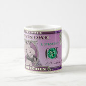 お金は愛コーヒー・マグです コーヒーマグカップ (正面右)