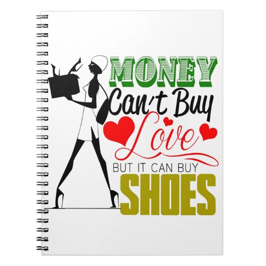 お金は愛靴を買うことができません ノートブック (正面)