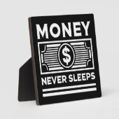 お金は眠らない – 喧騒、研削、成功 フォトプラーク (正面)