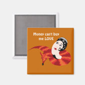 お金は私を愛買することができない マグネット (正面/裏面)