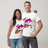 「お金は見ません」かわいい猫のポーチ Tシャツ (ユニセックス)