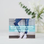 お金は賢く使え ポストカード (スタンド正面)