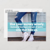 お金は賢く使え ポストカード (正面/裏面)