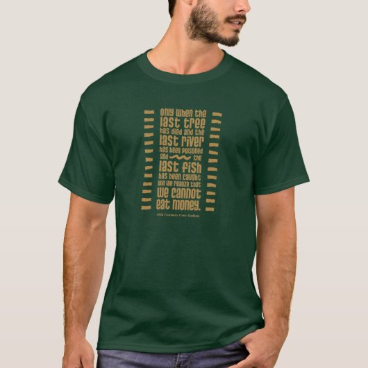 お金は食べられない Tシャツ (正面)
