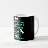 お金は馬買のミントグリーン コーヒーマグカップ (正面右)