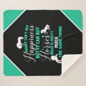 お金は馬買のミントグリーン シェルパブランケット (正面(横))