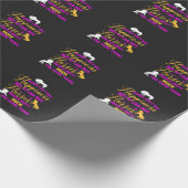 お金は馬買紫黄色 ラッピングペーパー (角)