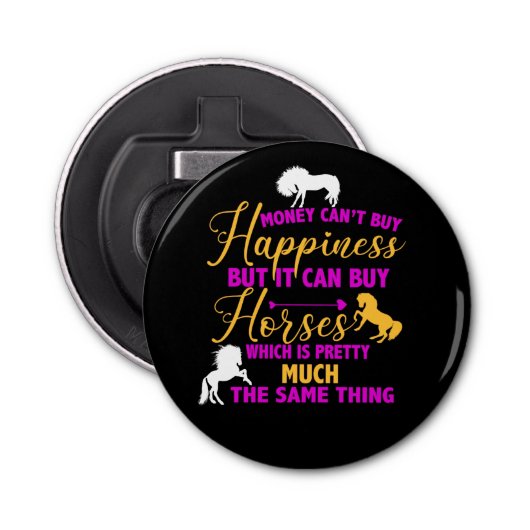 お金は馬買紫黄色 栓抜き (正面)