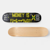 お金は・・・ 19.7cm スケートボードデッキ (横)