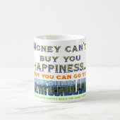 お金はHAPPINESS.pngを買うことができません コーヒーマグカップ (中央)