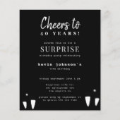 お金をかけずにどんな年齢の男性の誕生日パーティーの招待状 チラシ (正面)