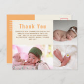 お金をかけて赤ちゃんをシャワーで送る写真コラージュありがとう ポストカード (正面/裏面)