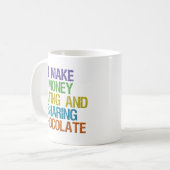 お金をもうけて下さい コーヒーマグカップ (正面左)