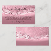 お金をピンク結婚色で寄付して欲しい 名刺 (正面/裏面)