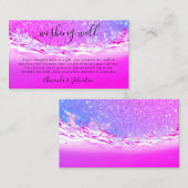 お金をピンク結婚色で寄付して欲しい 名刺 (正面/裏面)